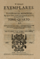 Juan Eusebio Nieremberg (1647) Vidas ejemplares (tomo 4)