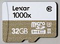 Lexar 1000x MicroSDHC UHS-II U3 Class 10 - Front