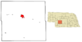 Lincoln County Nebraska Incorporated and Unincorporated areas North Platte Highlighted