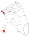 Map of Burlington County highlighting Palmyra