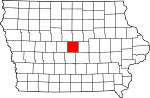 State map highlighting Story County