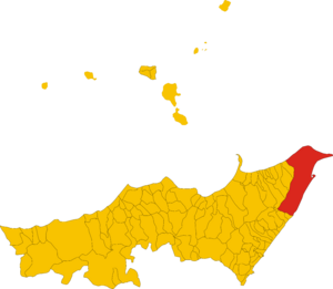 Position of the commune in the Metropolitan City