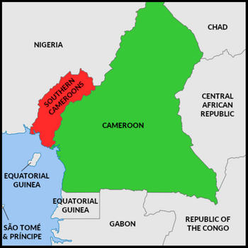 Location of Ambazonia in red.