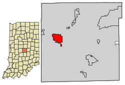 Location of Speedway in Marion County, Indiana