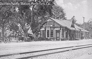 Menlo Park station postcard