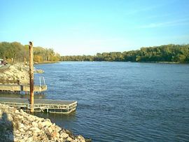 Missouri river in Omaha, Nebraska