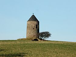 Monkton Vaulted Tower Windmill, South Ayrshire, Scotland. View from the south