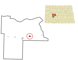 Location of Hazen, North Dakota