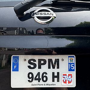 North American-style license plate in Saint-Pierre and Miquelon