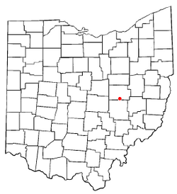 Location of Conesville, Ohio