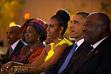 Obamas with Bongo and Dlamini-Zuma at summit