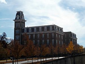 Old Main from the northwest, University of Arkansas, Fayetteville, Arkansas (autumn)