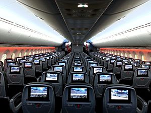 Passenger cabin of a Jetstar Boeing 787