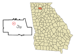 Location in Pickens County and the state of Georgia