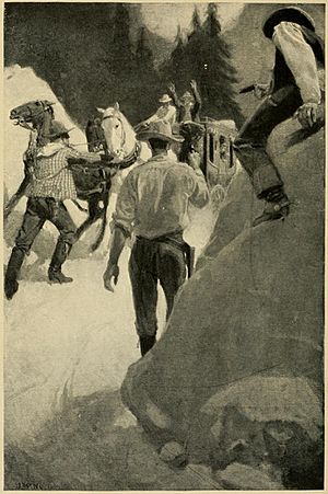 Plummer Gang Robbing Stage (1863)