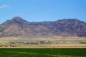 Plymouth, Utah, with Gunsight Peak in background