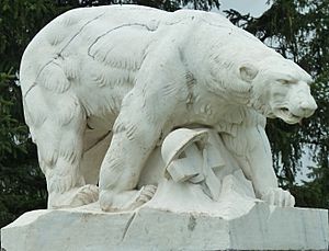 Polar Bear Monument left-front