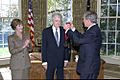 President George W. Bush presents Hal Holbrook with the National Humanities Medal