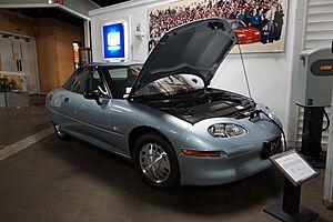 R. E. Olds Transportation Museum July 2018 64 (1996 General Motors EV1)
