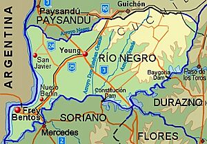 RioNegro Department map