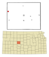 Rush County Kansas Incorporated and Unincorporated areas McCracken Highlighted