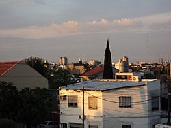 View towards the city centre of San Justo from the residential area