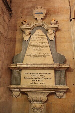 The grave of Elizabeth Scroggs, Lincoln Cathedral