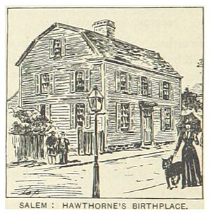 US-MA(1891) p344 SALEM, HAWTHORNE'S BIRTHPLACE