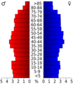 USA Garland County, Arkansas age pyramid
