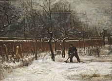 Van Gogh - Der Pfarrgarten in Nuenen im Schnee1