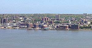 Yonkers, New York, as seen across the Hudson River from the New Jersey Palisades in 2013