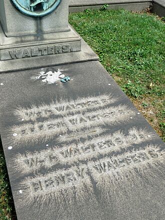 William Thompson Walters Gravestone Detail