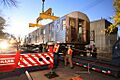11. Train Car Positioned Onto Trucks (8162996135)