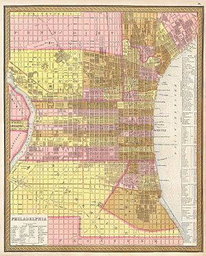 1846 Street Map or Plan of Philadelphia, Pennsylvania - Geographicus - Phili-m-1846