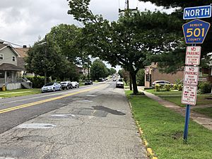 2018-07-22 13 35 12 View north along Bergen County Route 501 (Central Boulevard) at 5th Street in Palisades Park, Bergen County, New Jersey