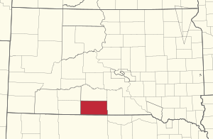 Location in South Dakota