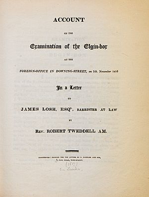 Account of the examination of the Elgin-box - Title page - Tweddell Robert - 1817