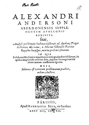 Anderson, Alexander – Supplementum Apollonii redivivi, 1612 – BEIC 17635