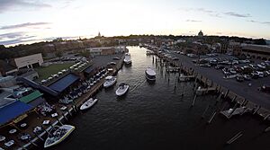 Annapolis Harbor alongside Dock Street by Don Ramey Logan