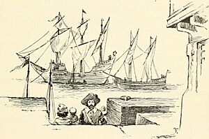 Ark and Dove Maryland from p16 of Calvert of Maryland; a story of Lord Baltimore's colony (1910)