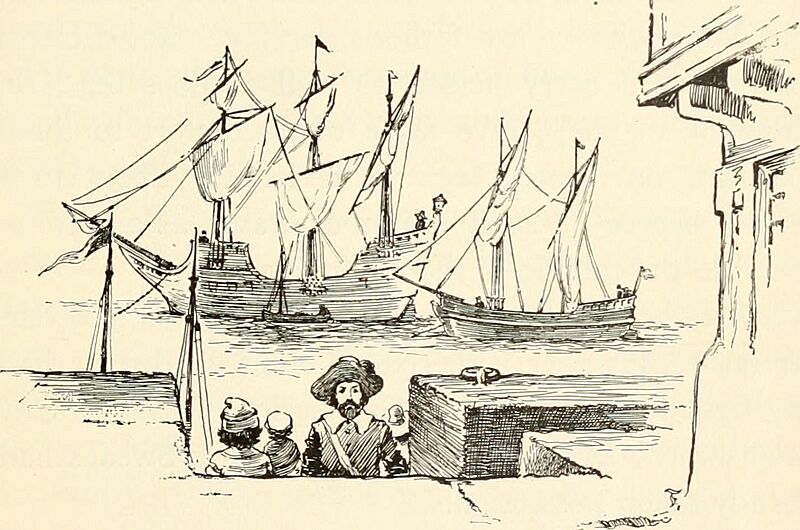 Ark and Dove Maryland from p16 of Calvert of Maryland; a story of Lord Baltimore's colony (1910)