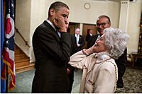 Barack Obama meets Annie Glenn, Oct. 9, 2012 (3)