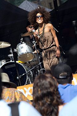 Barbara Mamabolo performs At Yonge and Dundas Square 2011.jpg
