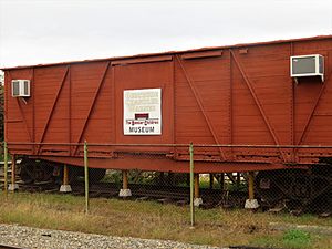 Boxcar at Gertrude Chandler Warer Museum, October 2018