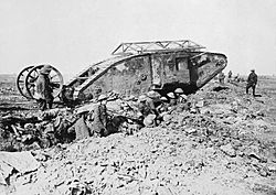 British Mark I male tank Somme 25 September 1916