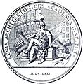 Commemorative medallion 1671 – Lemonnier 1929 t X, p V – U of Toronto, Internet Archive (adjusted)