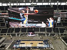 Cowboys Stadium configured for basketball