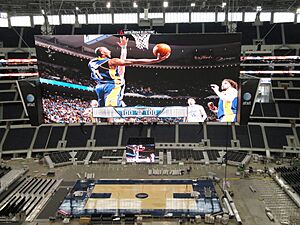 Cowboys Stadium configured for basketball