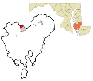 Location of Algonquin, Maryland