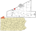 Erie County Pennsylvania incorporated and unincorporated areas Avonia highlighted